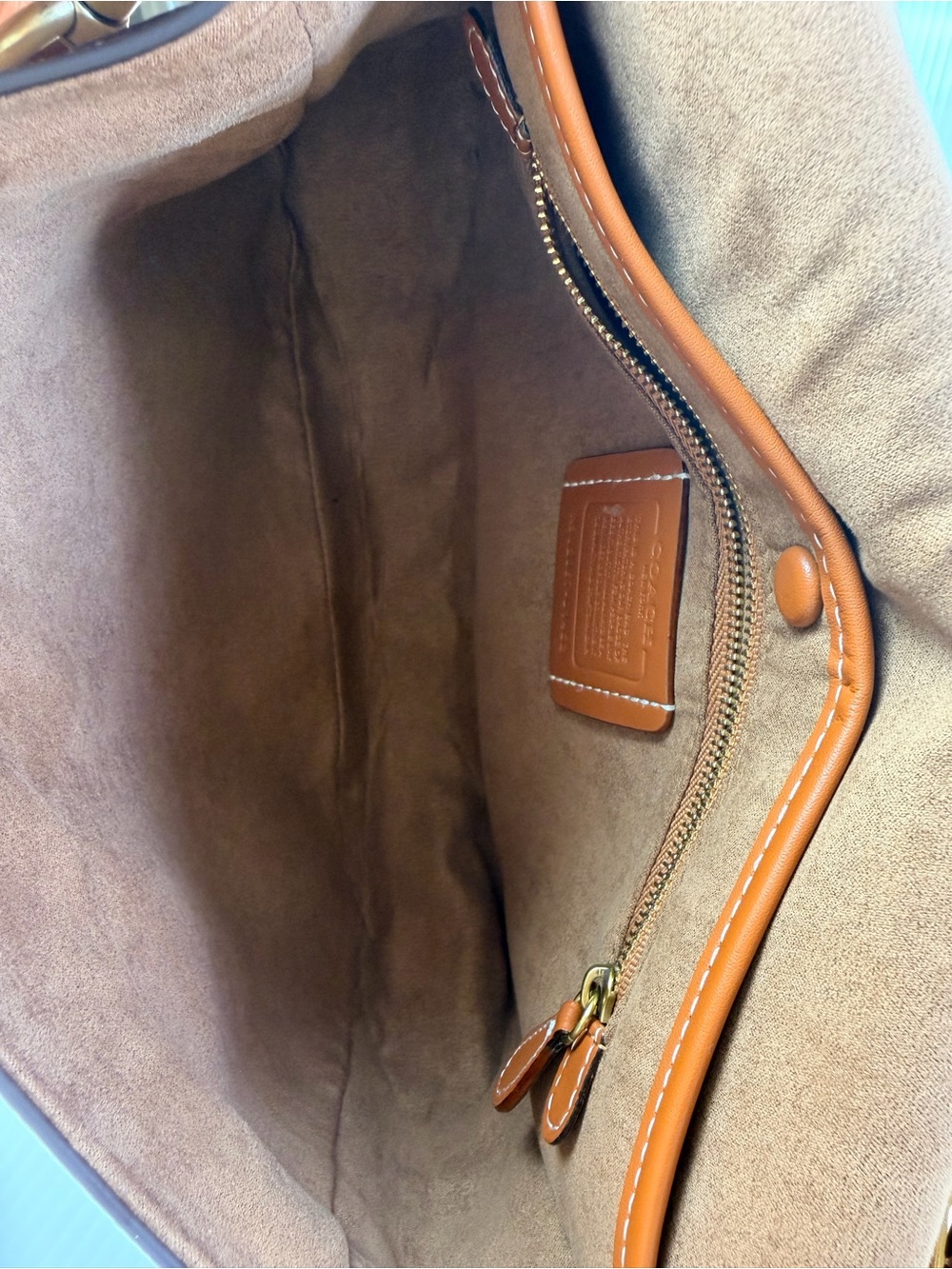 Coach field messenger cross body bag coated canvas white/brown - Picture 10 of 15